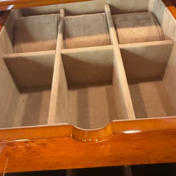Desktop Vintage Wood Watch Organizer And Jewlery Storage Thomas Pacconi Mens - Picture 7 of 14